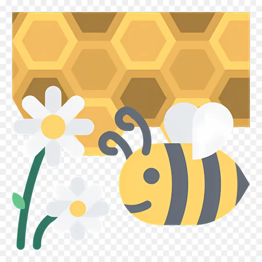 Miel De Abeja，Abeja Y Panal PNG