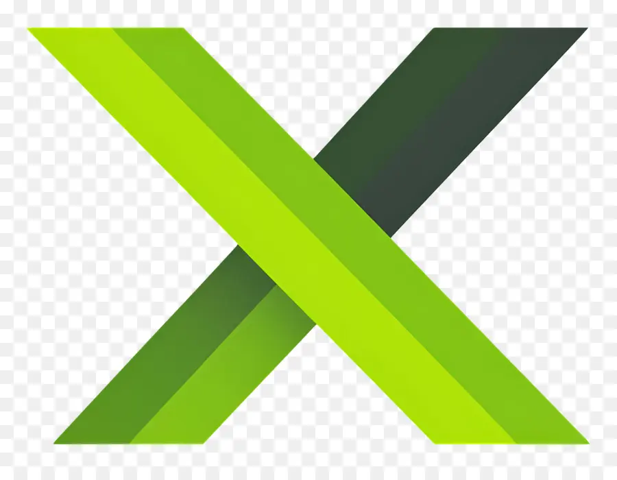 Verde X，Cruz PNG