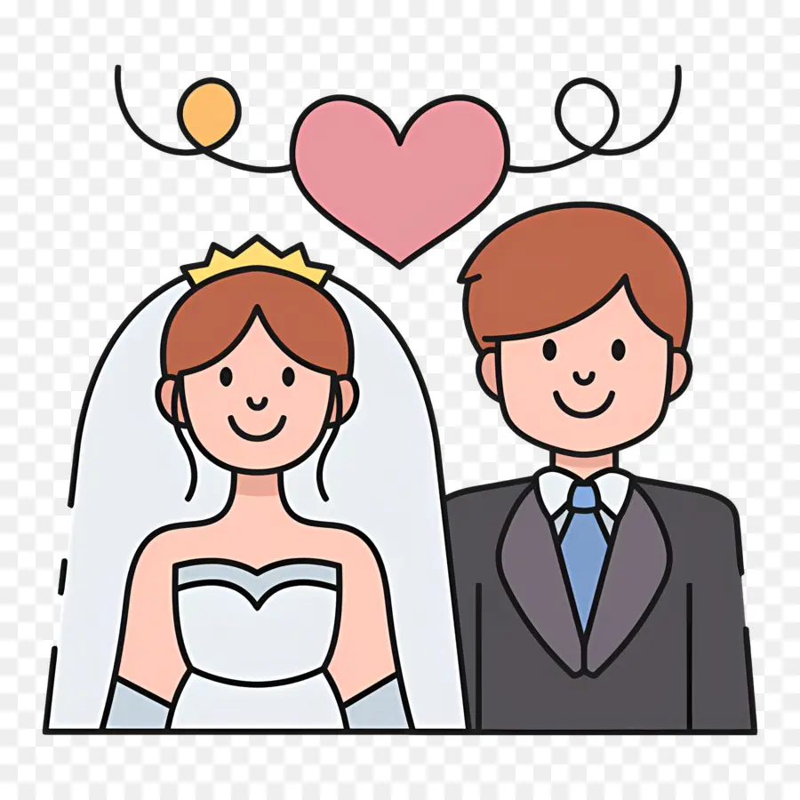 Pareja De Boda，Los Novios PNG