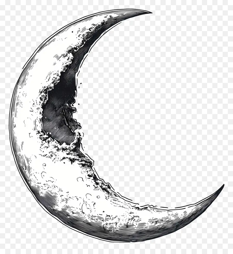 Contorno De La Luna，Luna Creciente PNG