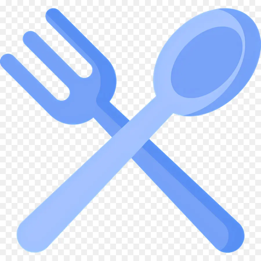 Tenedor Cuchara，Cuchara Y Tenedor Azul PNG