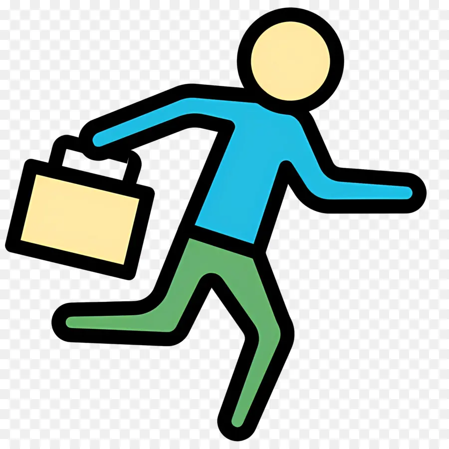 Empresario Corriendo，Persona Con Maletín PNG