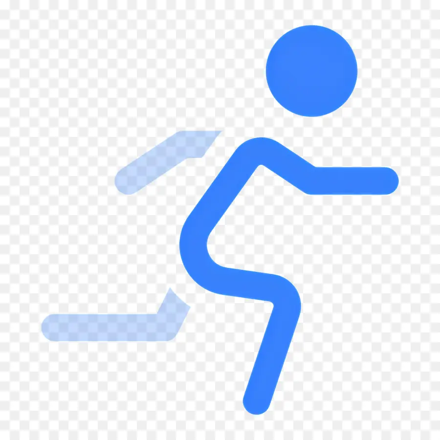 Hombre Corriendo，Figura Corriendo Azul PNG