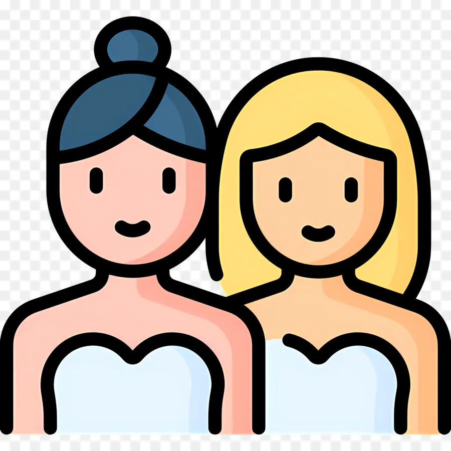 Pareja De Boda，Dos Mujeres PNG