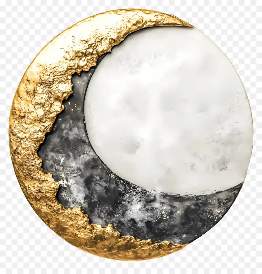 Luna Dorada，Luna De Oro Y Plata PNG