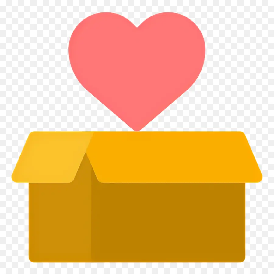 Caja De Donaciones，Corazón En Caja PNG