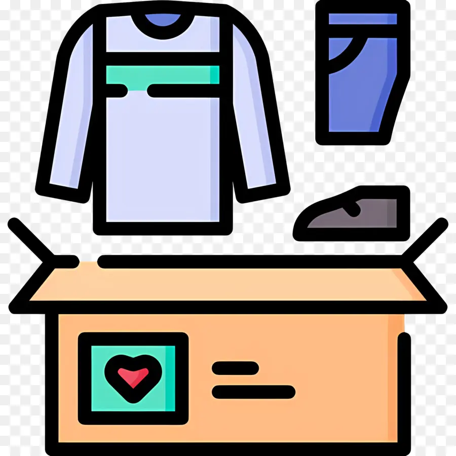 Caja De Donaciones，Caja De Ropa PNG