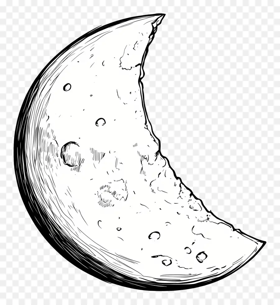 Contorno De La Luna，Bosquejo De La Luna Creciente PNG