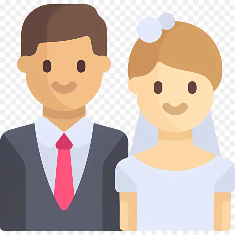 Pareja De Boda，Los Novios PNG