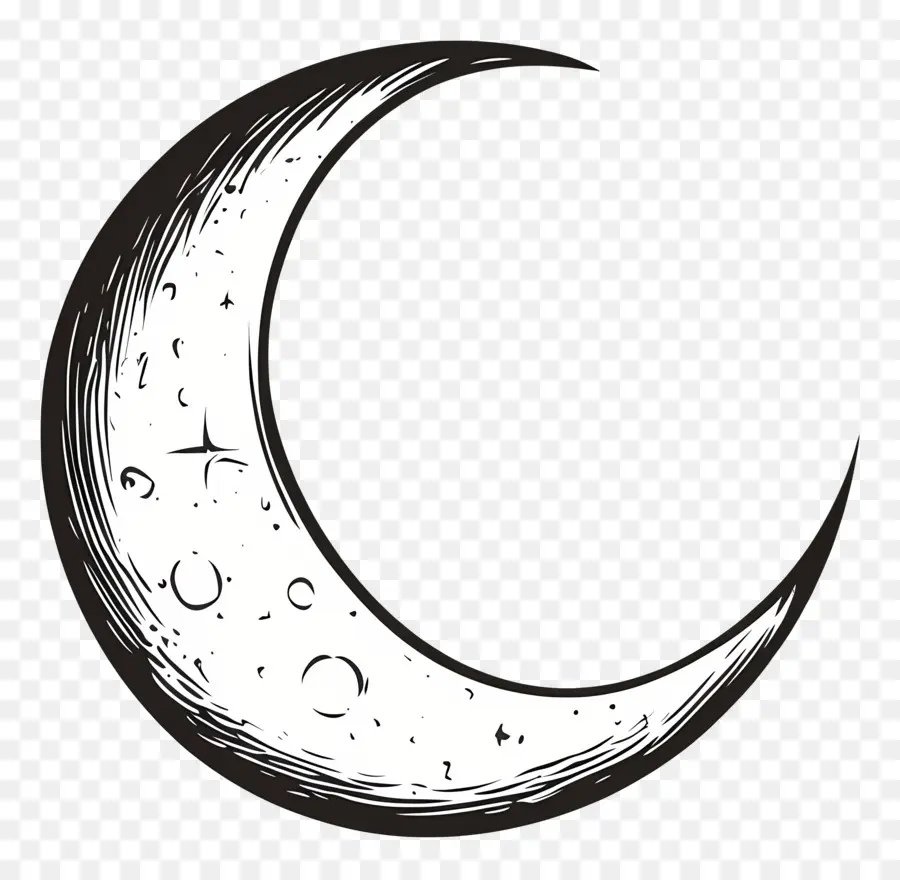 Contorno De La Luna，Luna Creciente PNG