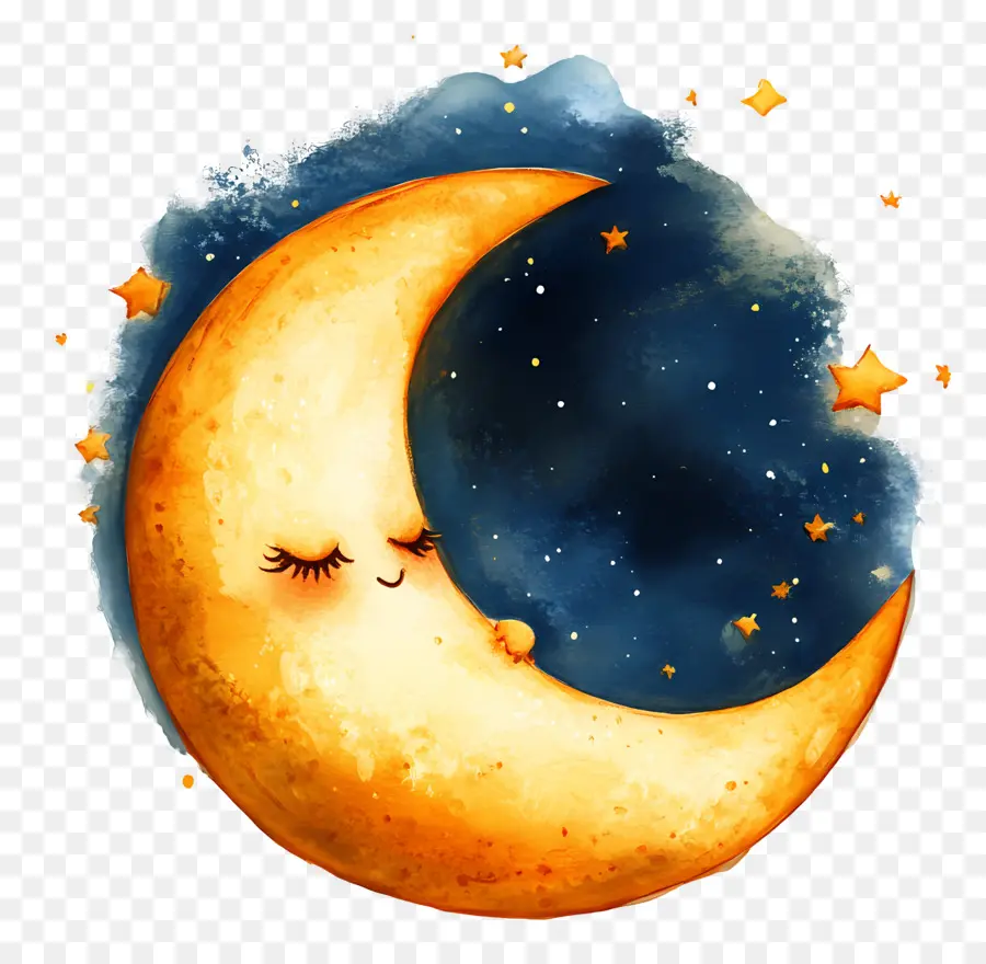 Linda Luna，Luna Dormida PNG