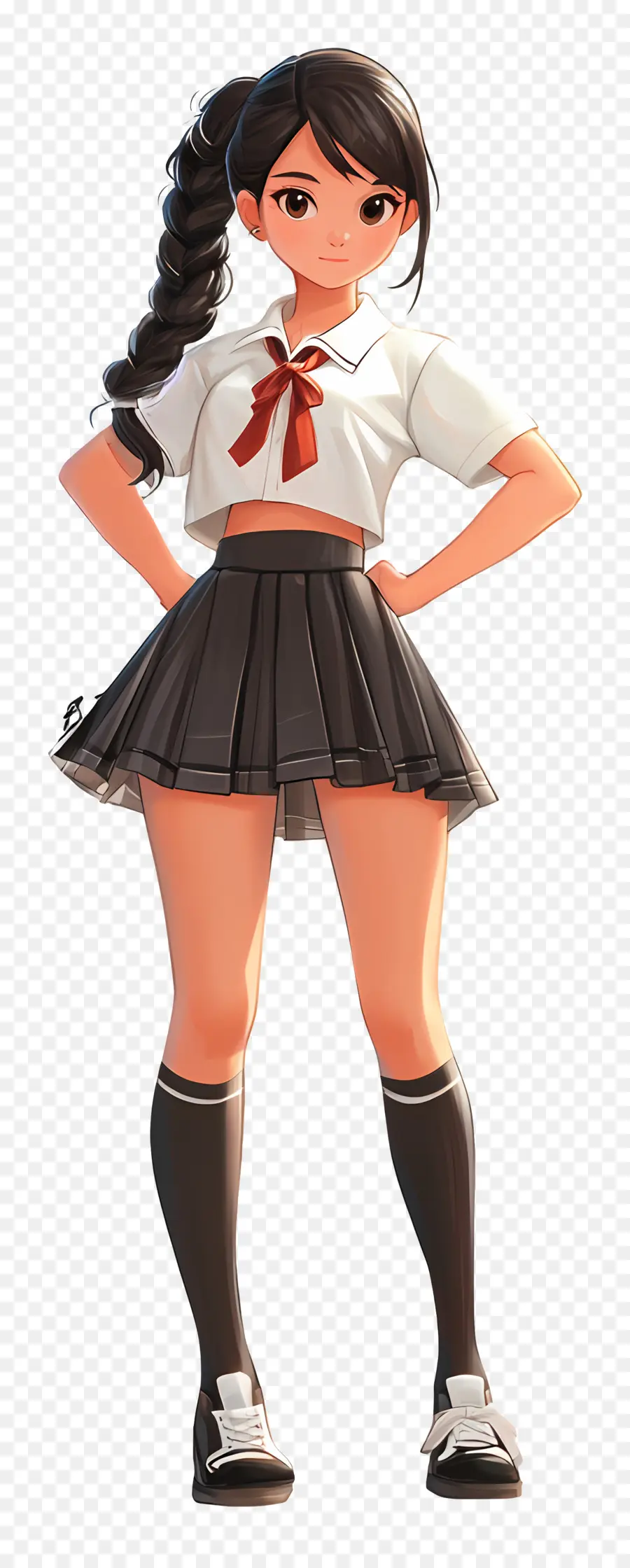 Escuela Animada，Chica Anime PNG