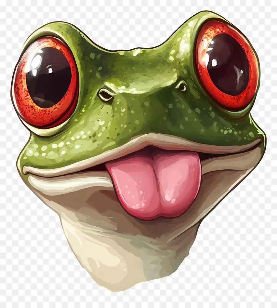 Emoji De Rana，Linda Rana PNG