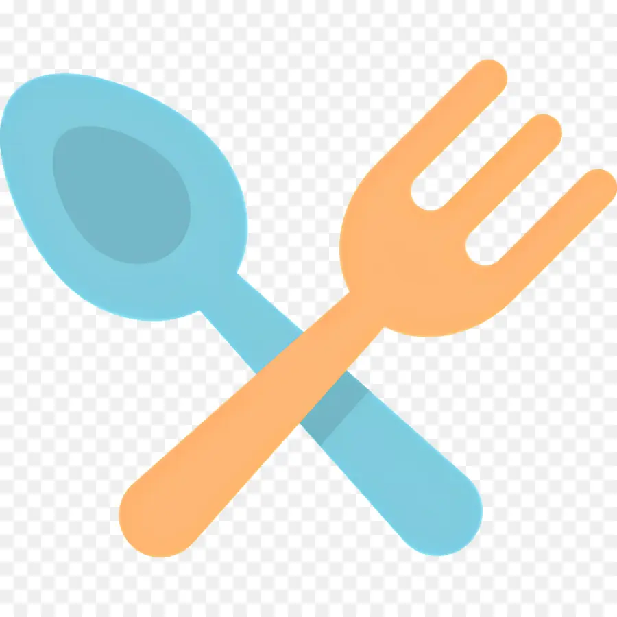 Tenedor Cuchara，Cuchara Y Tenedor Azul PNG