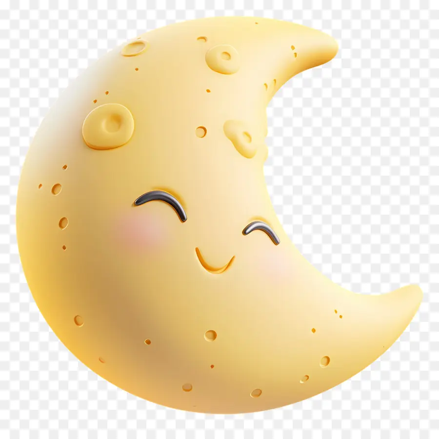 Linda Luna，Luna Creciente Sonriente PNG