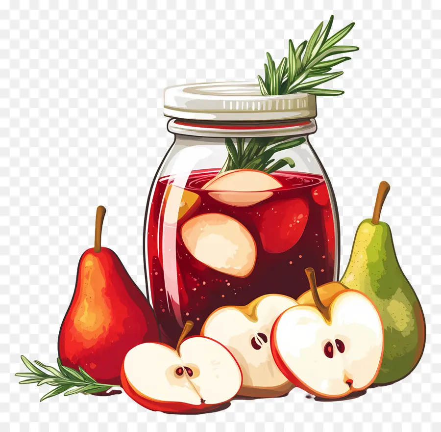 Tarro De Frutas，Mermelada De Pera PNG