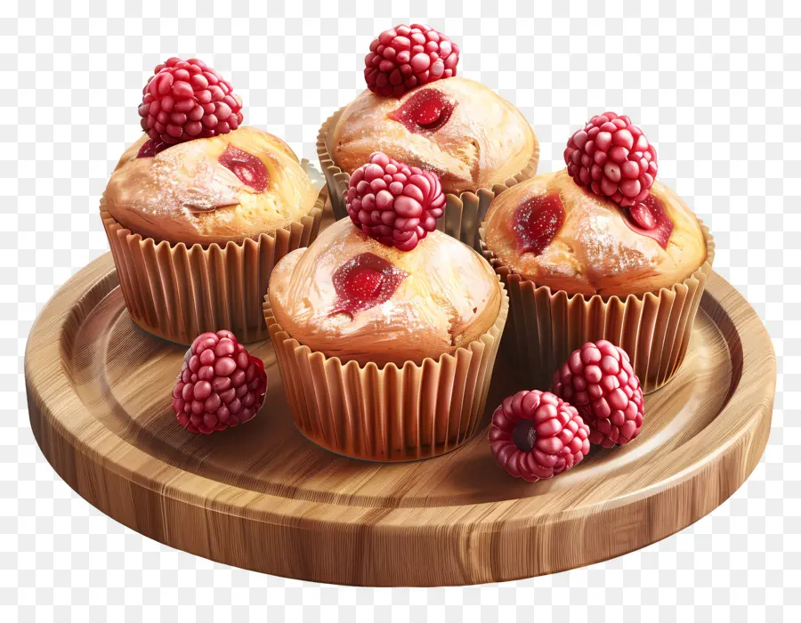 Muffins De Frambuesa，Magdalenas PNG