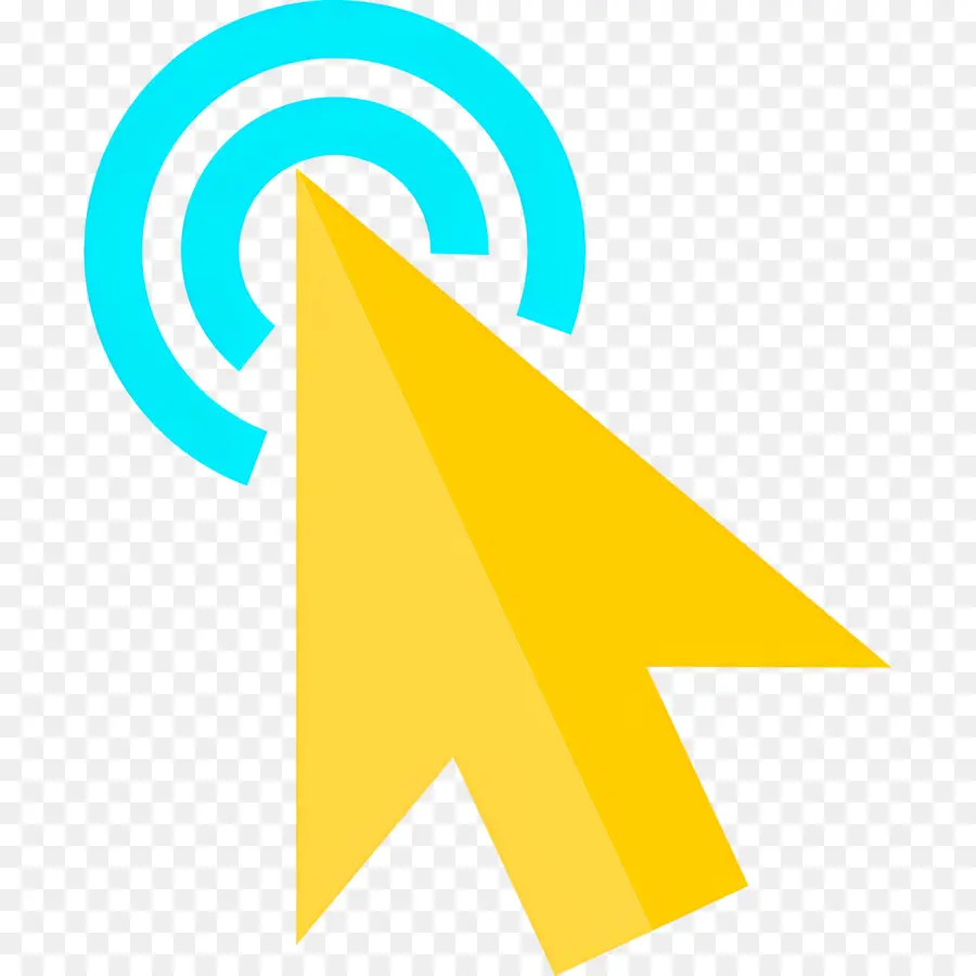 Flecha Del Ratón，Cursor Amarillo PNG