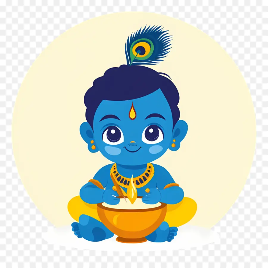 Krishna Janmashtami，Niño Azul PNG