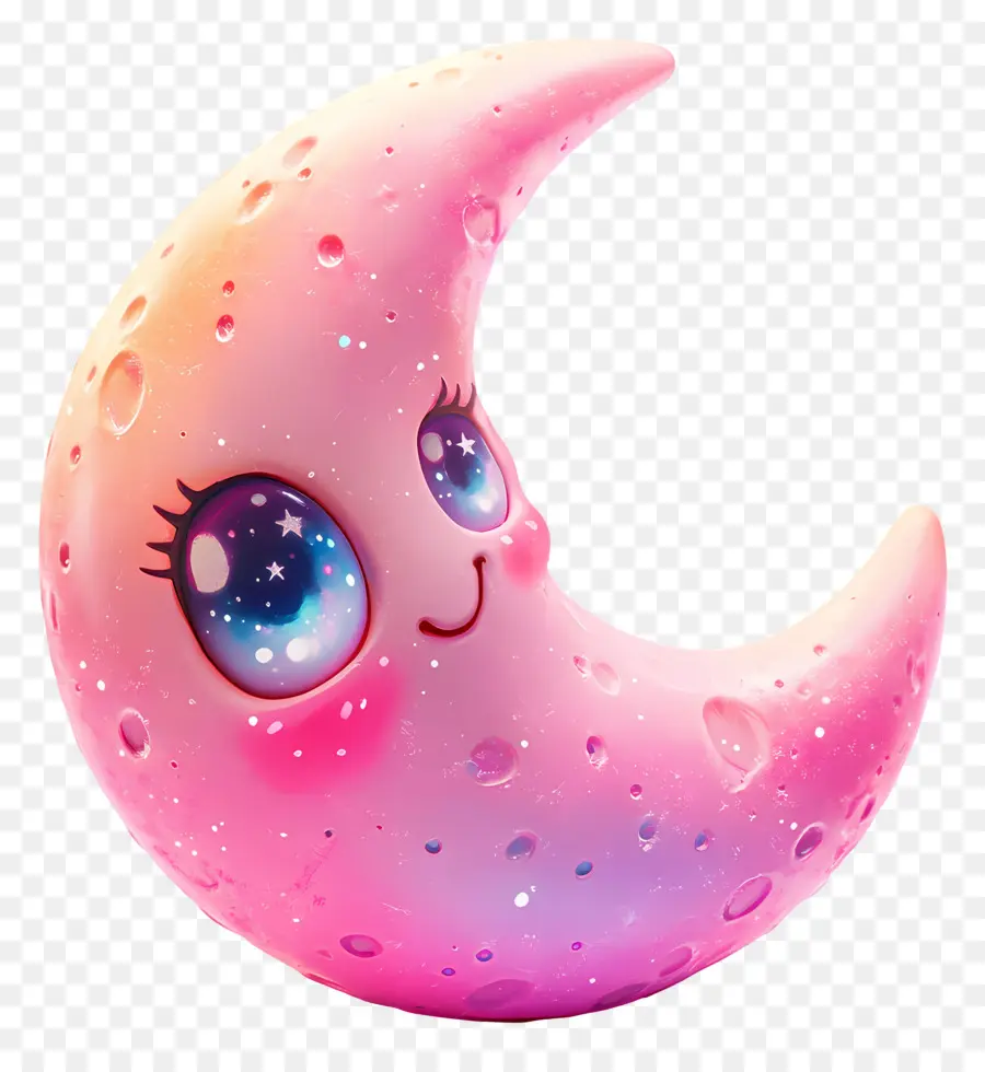 Linda Luna，Luna Creciente Rosa PNG