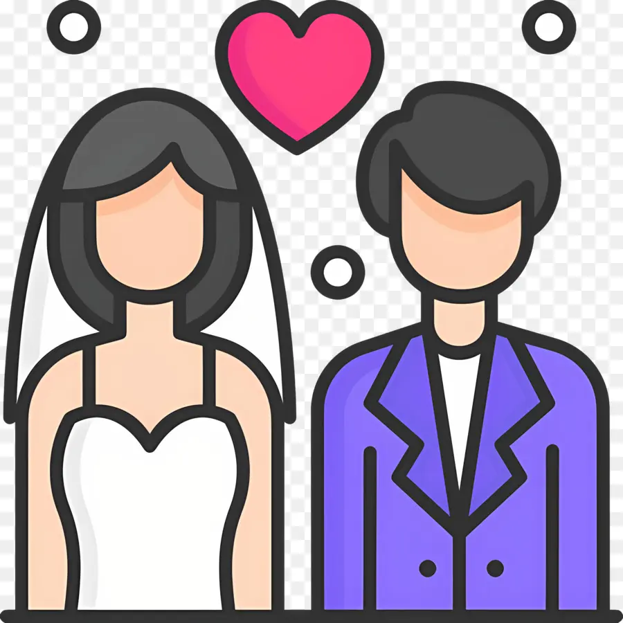 Pareja De Boda，Los Novios PNG