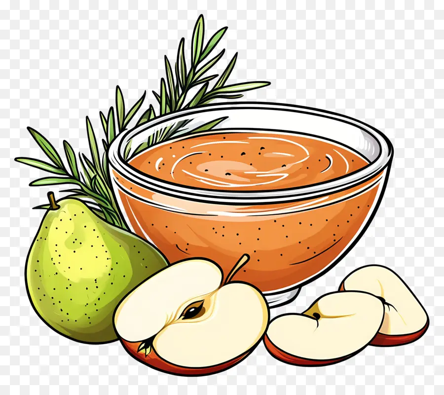 Salsa De Frutas，Salsa De Manzana PNG