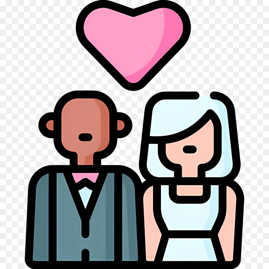 Pareja De Boda，Pareja Con Corazon PNG