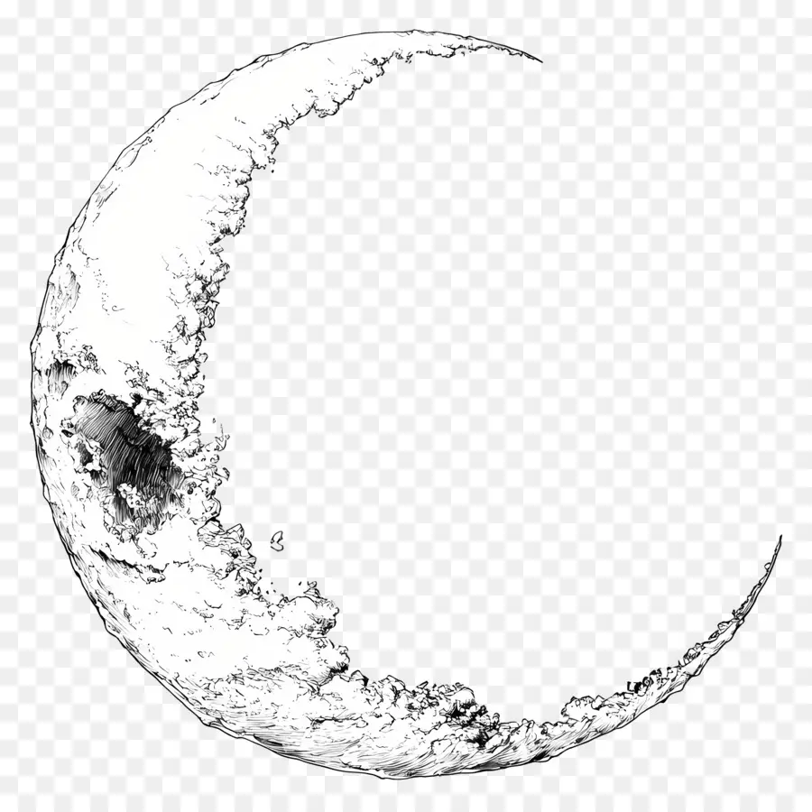 Contorno De La Luna，Luna Creciente PNG