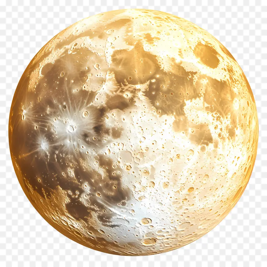 Luna Dorada，Luna Llena PNG