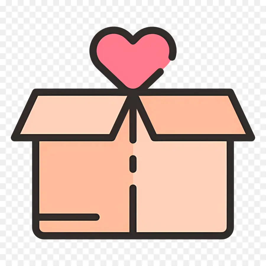 Caja De Donaciones，Caja De Corazón PNG