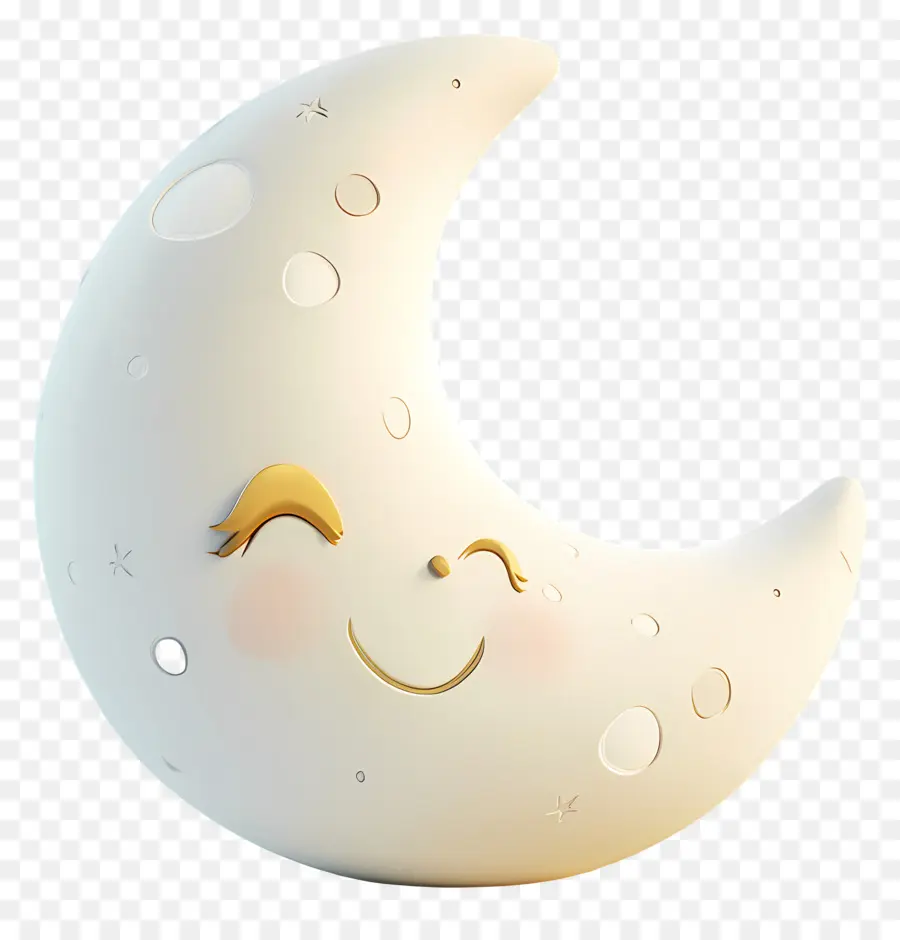 Linda Luna，Luna Creciente Sonriente PNG