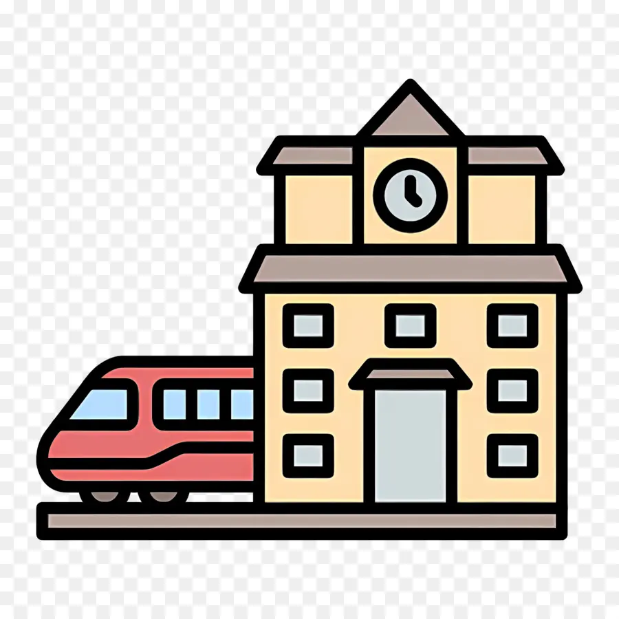 Estación De Tren，Reloj PNG