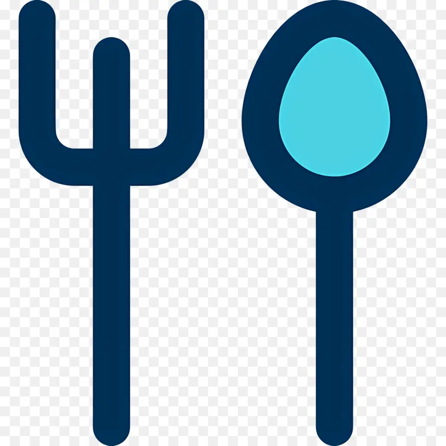 Tenedor Cuchara，Cuchara Y Tenedor Azul PNG