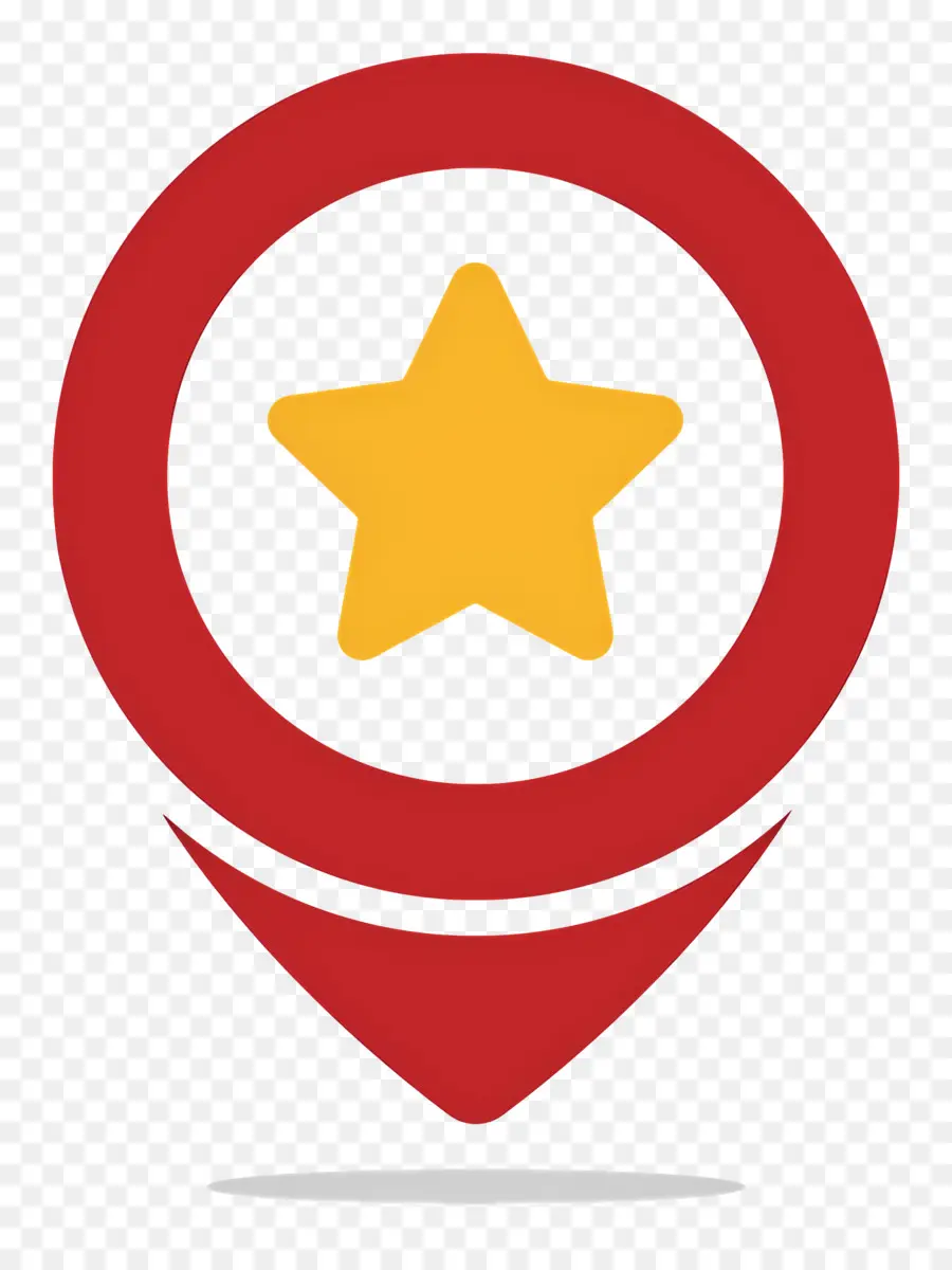 Icono De Ubicación，Alfiler Estrella PNG