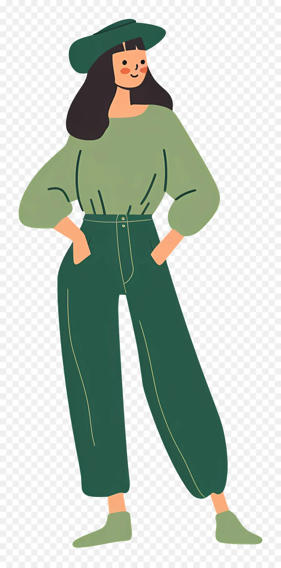 Mujer En Verde，Mujer PNG