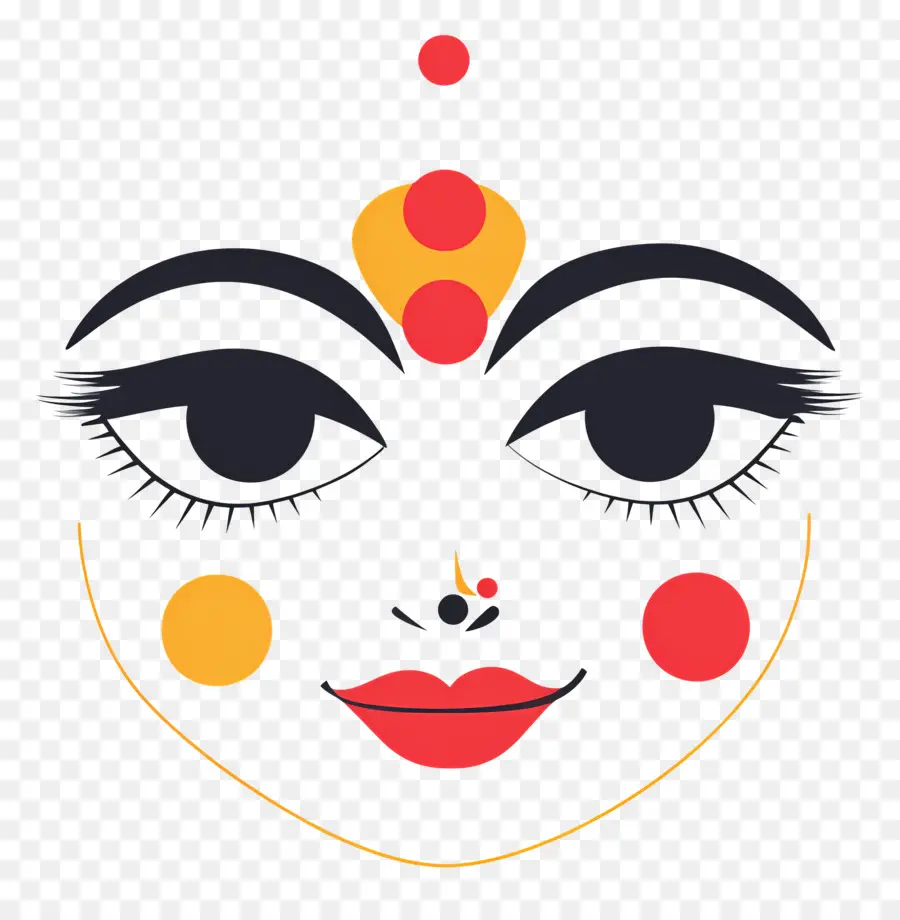 Diosa India，Cara Decorativa PNG