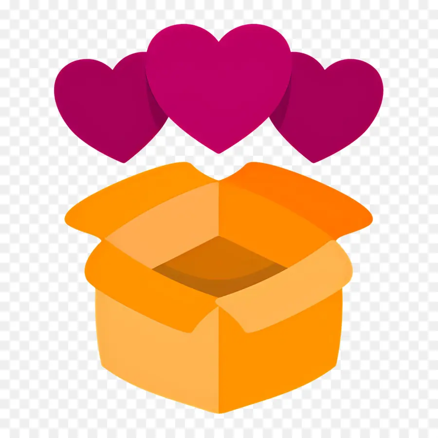 Caja De Donaciones，Corazones En Caja PNG