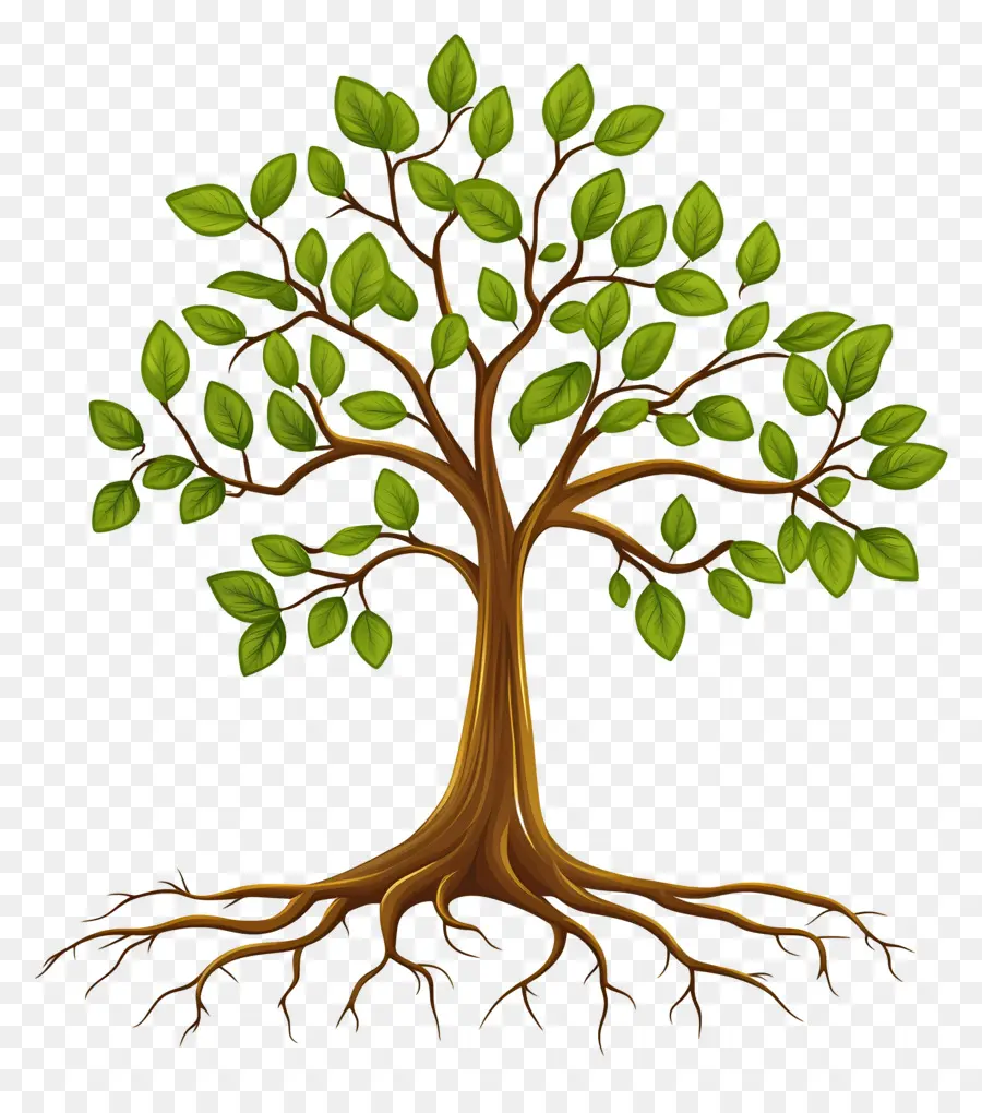 árbol Con Raíces，Árbol PNG