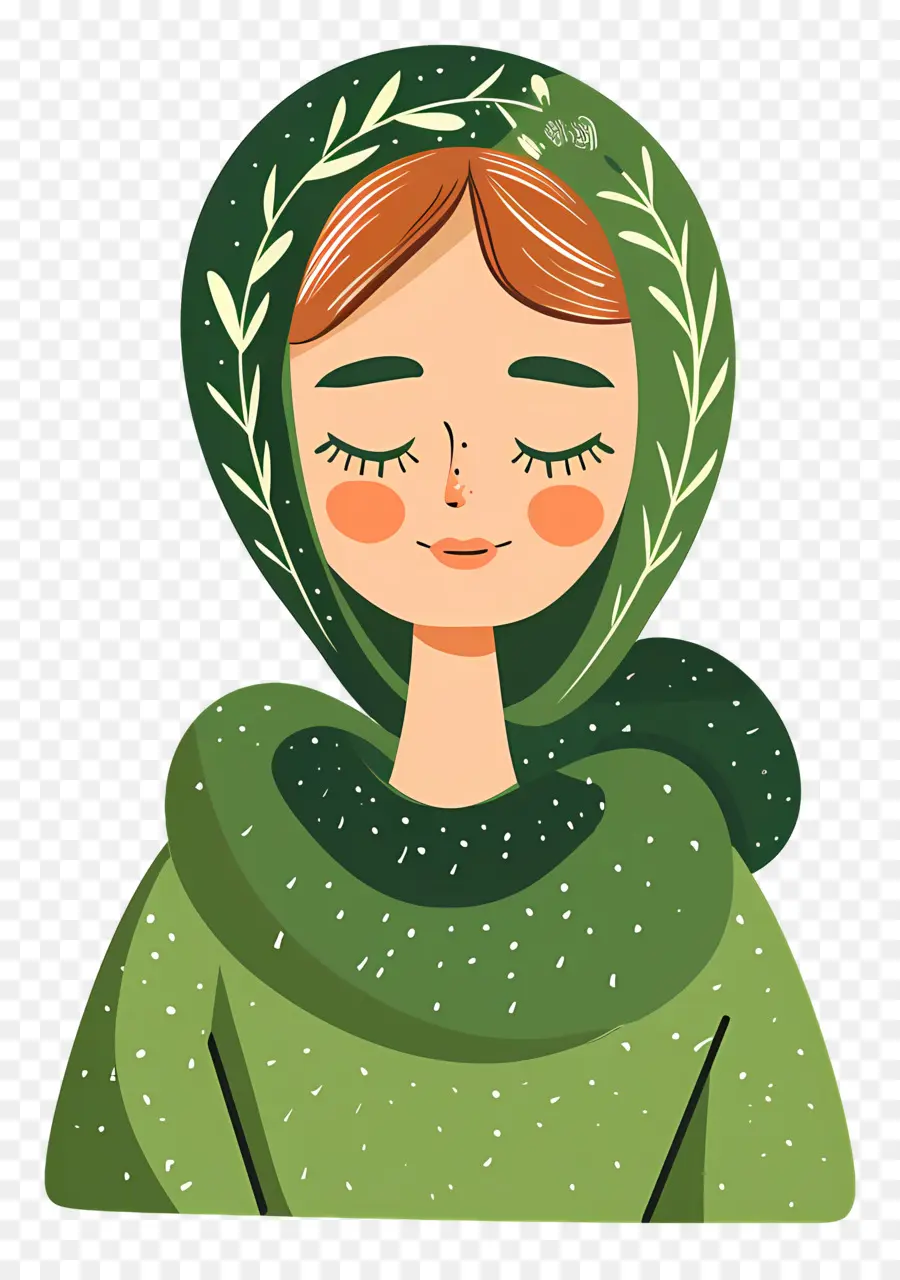 Mujer En Verde，Chica PNG