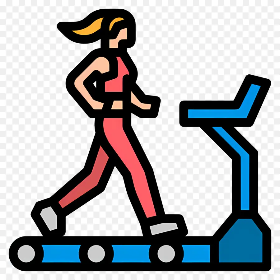 Corriendo En Cinta De Correr，Mujer En Cinta De Correr PNG