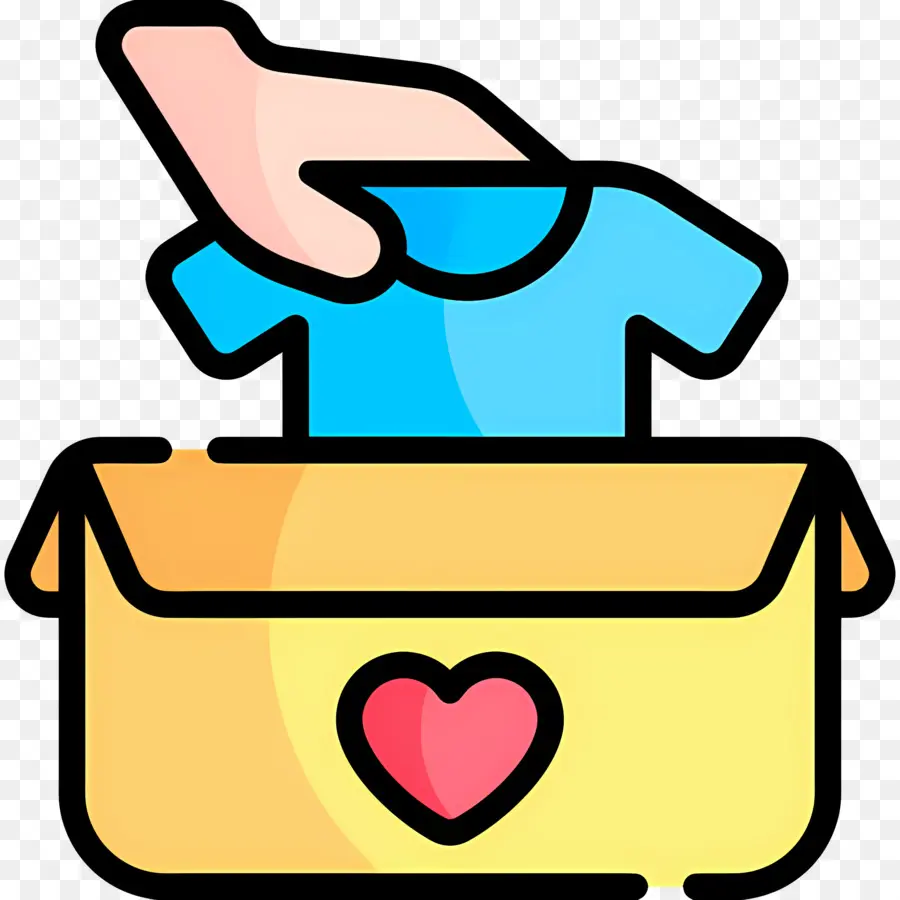 Caja De Donaciones，Donación De Ropa PNG