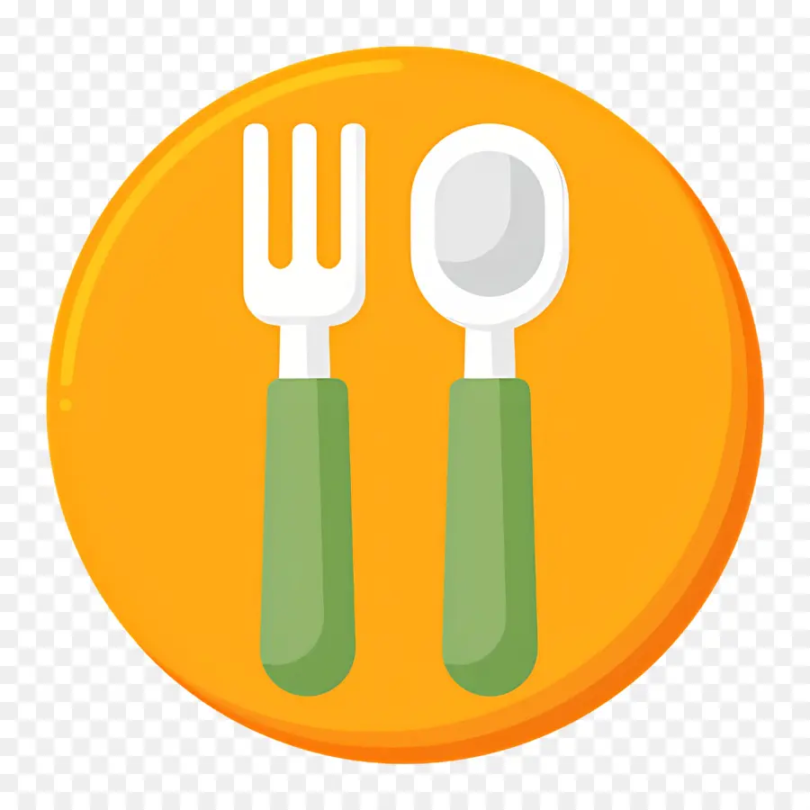 Tenedor Cuchara，Tenedor Y Cuchara Verdes PNG