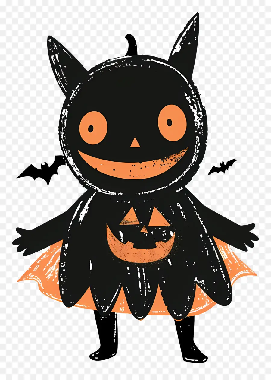 Disfraz De Halloween Para Niños，Personaje De Halloween Negro PNG