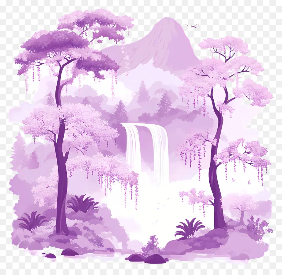 árboles Morados，Bosque Morado PNG