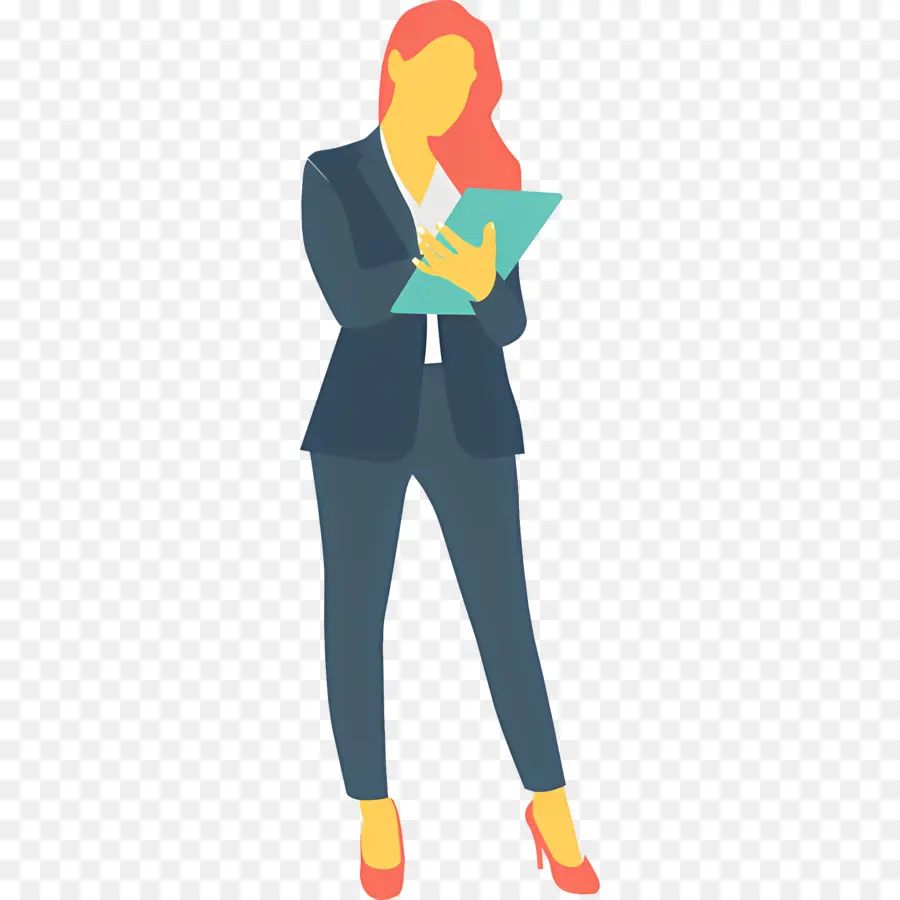 Mujer De Negocios，Tableta PNG