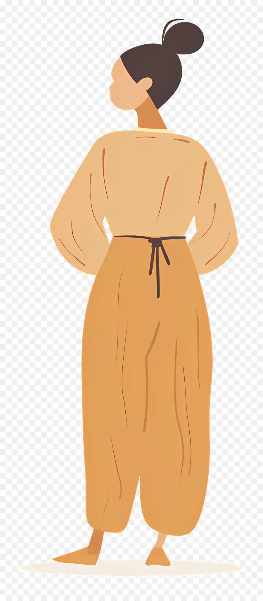 Mujer En Beige，Mujer En Traje Marrón PNG