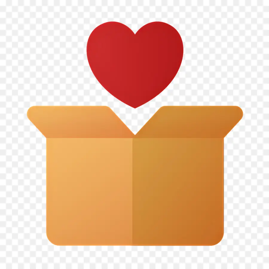 Caja De Donaciones，Corazón En Caja PNG