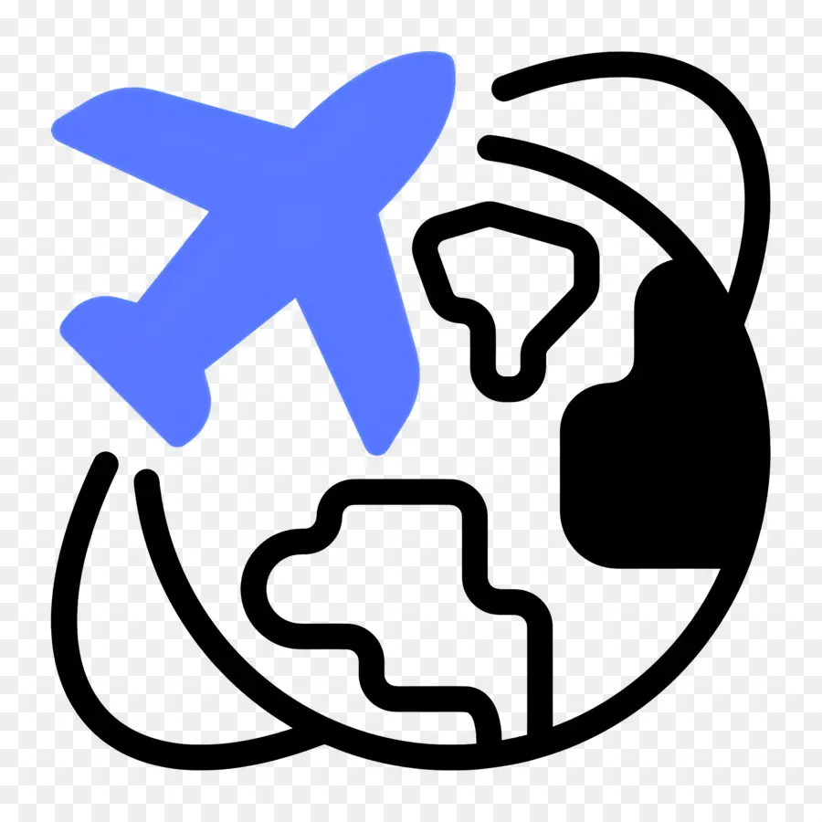 Viajar Por El Mundo，Avión Y Globo PNG