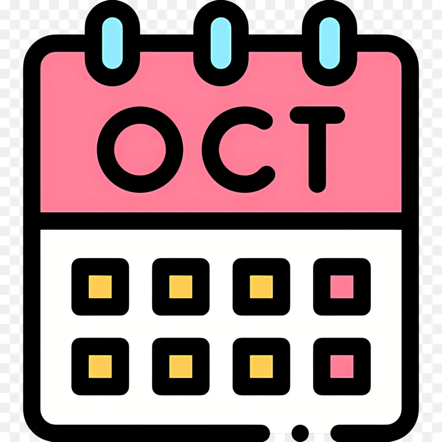 Octubre，Calendario Octubre PNG