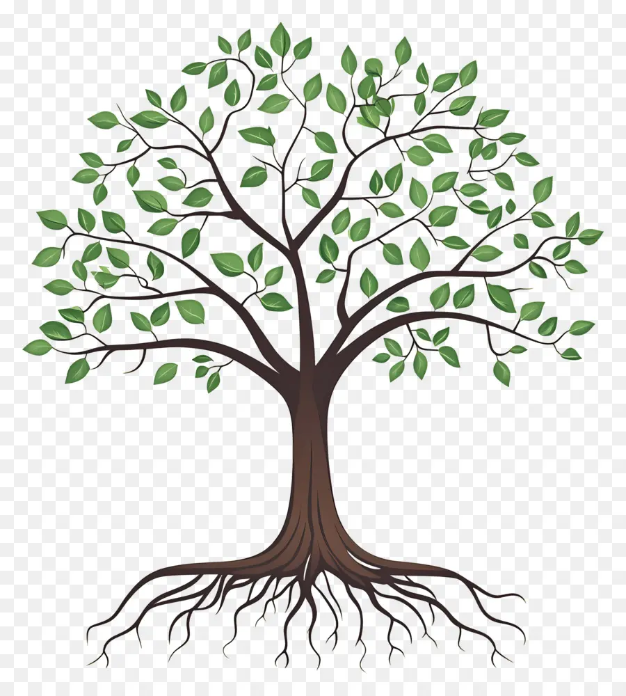 árbol Con Raíces，Árbol PNG